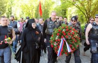 Ночные волки в Праге возложили цветы к могилам Советских воинов. 2016 г.